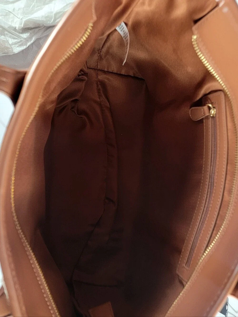 NWT Fiorelli Brown Floral Utility Tote Bag Detachable Pouch Gold Hardware